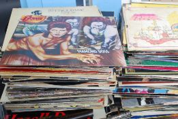 A collection of Vinyl albums and singles