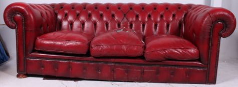A good quality red leather antique style