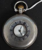 An early 20th century silver half hunter