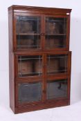 A 1930's Oak lawyers stacking bookcase l
