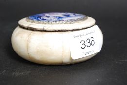 A 20th century carved bone trinket box w