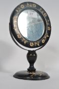 A Victorian ebonised and painted adjusta
