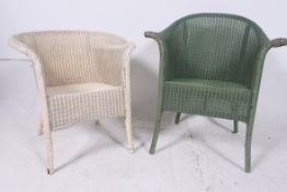 Two Lloyd Loom style chairs. 79x67x45cm