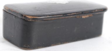 A  19th century papier mache snuff box w