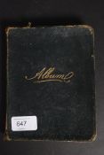 A Victorian autograph album with entries