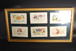 A collection of 6x WWI and period silk p