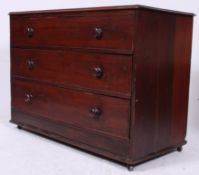 A 19th century oak and mahogany chest of
