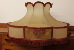 A 1930's retro standard lamp shade havin