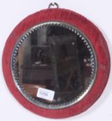 A 19th century velour upholstered circul