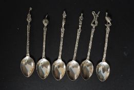 A collection of silver 925 apostle spoon