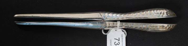 A pair of Edwardian silver hallmarked gl