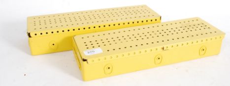 2 vintage cased metal Meccano sets with