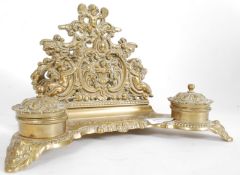 A 20th century decorative brass desktop