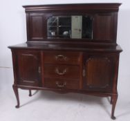 A 1930's mahogany mirror back sideboard