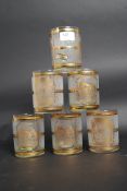 A set of 6 22K Gold tumblers by Culver.