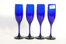 A collection of Bristol Blue glass style