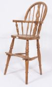A 20th century pine childrens highchair
