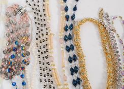 A collection of necklaces to include gla