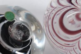 2 20th century Liskeard Glass paperweigh