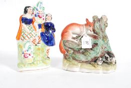 A Staffordshire flatback figurine  of a