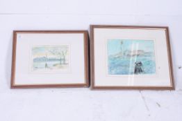 Bicat; 20th century pair of Italian wate