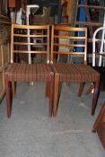 A set of 4 1970's retro teak and origina