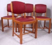 A set of 4 1930's Art Deco oak panel bac