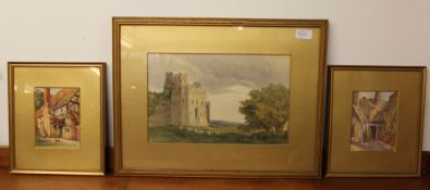 A collection of 3 watercolour paintings