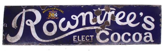 ROWNTREES ENAMEL SIGN ROWNTREES ELECT CO