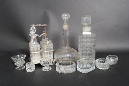 A 20th century white metal cruet set tog