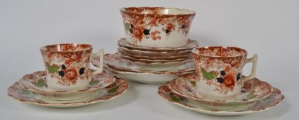 A Victorian Wellington China part tea se
