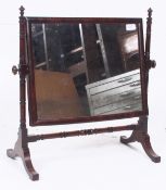 A Victorian mahogany toilet swing mirror