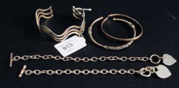 A collection of 5x white metal / silver