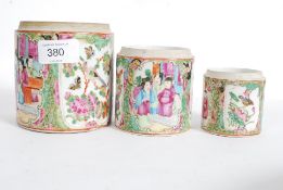 A graduating set of 3 Cantonese 19th cen