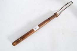 A 20th century turned wood truncheon