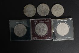 A collection of 6x silver proof coins -