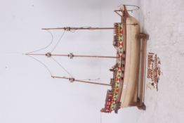 A large 20th century model display ship