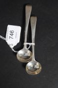 2 Georgian 19th century conserve spoons