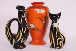 Two West German style black and yellow s