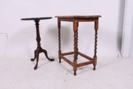 A good quality mahogany tripod wine tabl