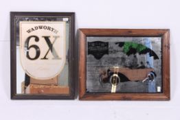 A 20th century pub advertising mirror fo