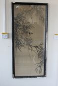 A 19th century Chinese silk painted pict