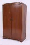 A 1930's Art Deco bachelors wardrobe hav