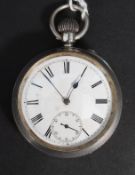 A Benson silver cased pocket watch with