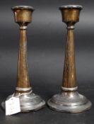 A pair of Edwardian silver hallmarked ca