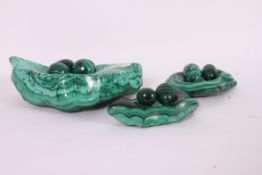 A large Malachite mineral stone formed i