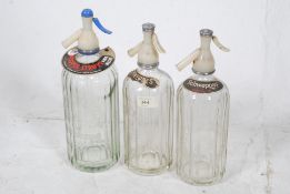 3 vintage glass 20th century Schweppes s