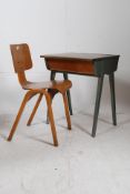 A fabulous 1950's Industrial school desk