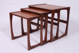 A retro 1970's teak wood G-Plan nest of