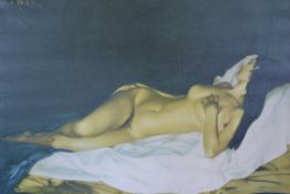 A 1972 oil on canvas painting print of a